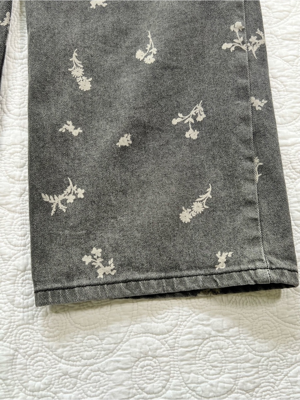 Bohme jeans women’s small black wide leg floral print Relaxed boho whimsigoth - Picture 16 of 16